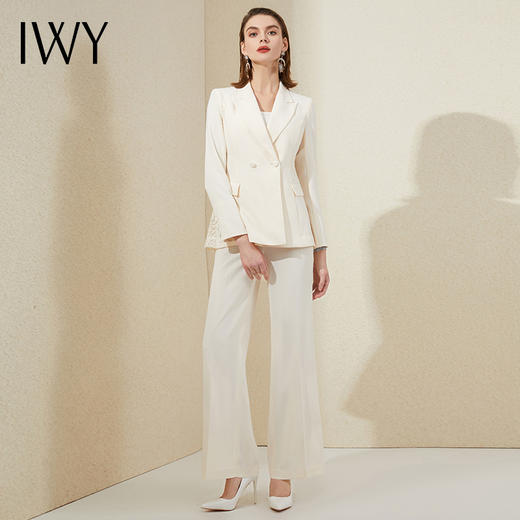 IWY/杏色职业装正装气质高端置业顾问女装套装时尚修身装通勤工作服203004C1+P2 商品图1