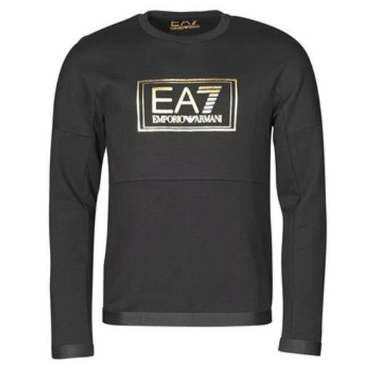 EMPORIO ARMANI 男士黑色圆领棉质抓绒卫衣 6HPM73-PJF3Z-1200 商品图0