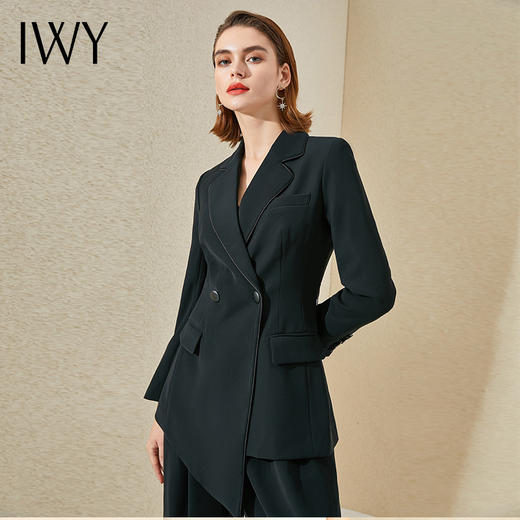IWY/黑色西服套装女英伦风气质时尚高端总裁上班面试工作服职业装工装CP9307 商品图2