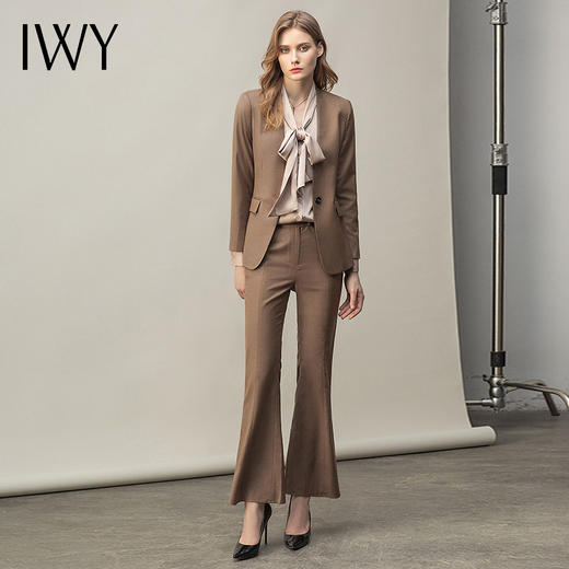 IWY/高端职业装套装时尚商务正装名媛气质女神范工作服西装阔腿裤C11370+P31370 商品图1