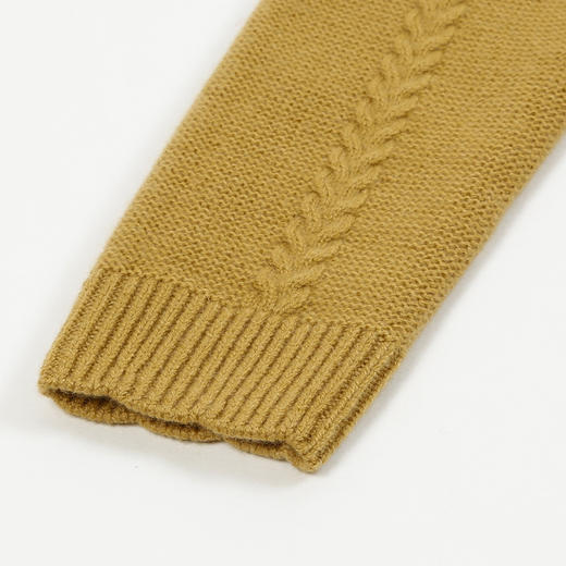 【童装绞花羊绒针织开衫】羊绒世家童装女宝100%羊绒开衫加厚保暖绞花毛衣 商品图9