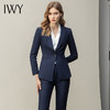 IWY/职业装女套装时尚气质通勤藏青色西服商务ol白领干练面试正装C10351+P10351 商品缩略图1