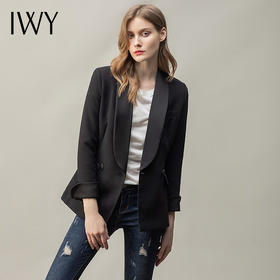 IWY/时尚牛仔裤西装套装女休闲气质西服外套商务修身上班职业正装C10380