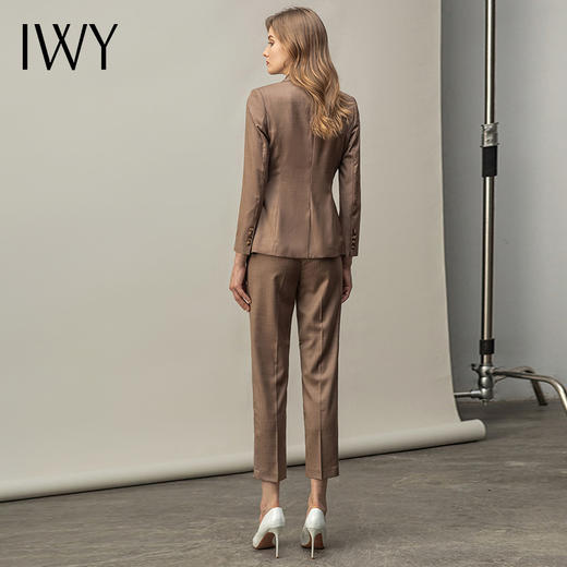 IWY/咖色工作服套装女装时尚修身西装正装气质ol商务律师通勤职业装CP11372 商品图3