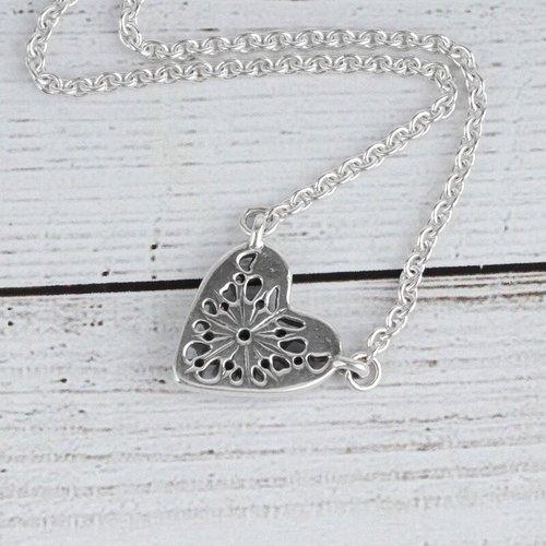 PANDORA/潘多拉 女士925 银心形吊坠锁骨项链396370CZ 银色 商品图2