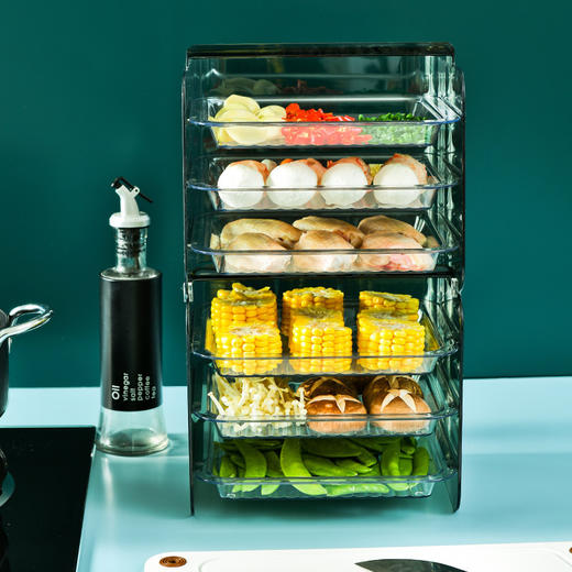 【厨房多层备菜盘】家用配菜盘火锅蔬菜盘备菜神器叠加多层拼盘置物架厨房配菜盘多层收纳叠加备菜盘家用火锅多功能专用菜盘子托盘神器 商品图4