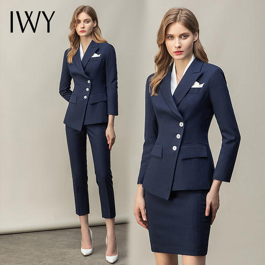 IWY/气质西装套裙女职业韩版休闲西服外套气质修身正装时尚工装CS10350 商品图4