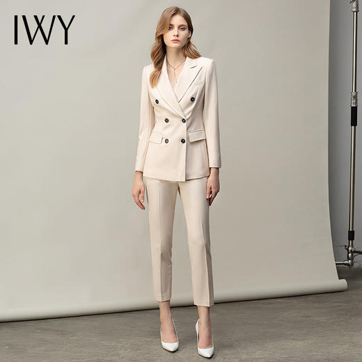 IWY/杏色正装女套装气质经理职业装女神范高端面试上班工作服西装CP11389 商品图2