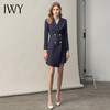 IWY/藏青色连衣裙时尚气质长袖职业装名媛修身售楼部ol工作服Q11369 商品缩略图2