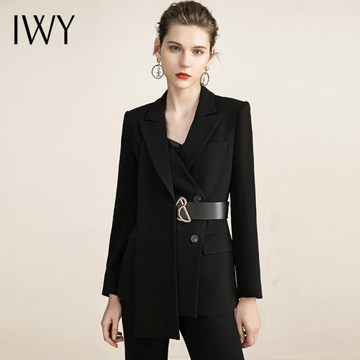 IWY/高级感黑色西装工作服职业装气质时尚售楼部置业顾问女装套装213156C1+P3 商品图0