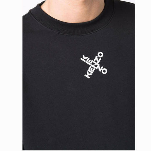 KENZO 高田贤三 箭头标识 男士卫衣 黑色 FB65 SW012 4MS 99 商品图3