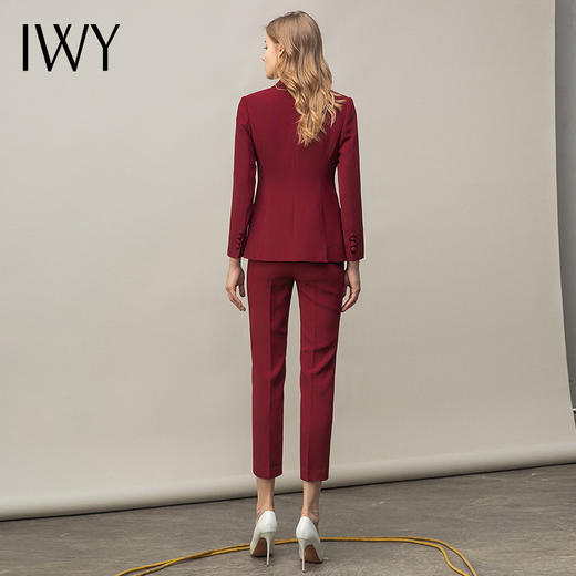 IWY/高级感西装套装女红色气质干练商务总裁工服播音艺考主持正装CP11359 商品图3