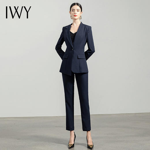 IWY/时尚女总裁套装英伦风高端职业装商务时尚西装气质正装干练工作服C1361-L+P1112 商品图2