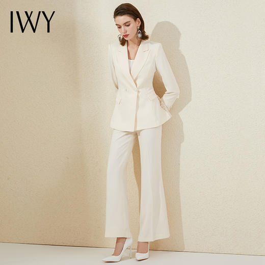 IWY/杏色职业装正装气质高端置业顾问女装套装时尚修身装通勤工作服203004C1+P2 商品图2