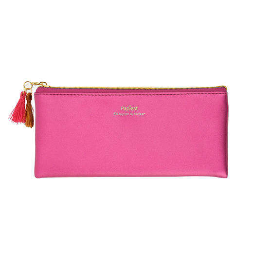 广博玫瑰粉-流苏/KBB22462-1笔袋小清新文具袋简约手包创意时尚化妆包 商品图0