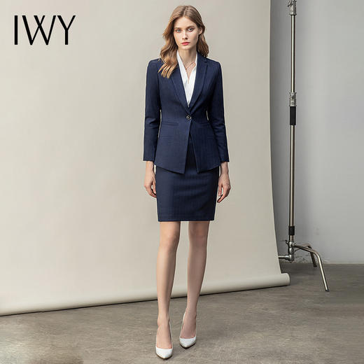 IWY/职业装套装女商务正装高端西装套裙时尚端庄大气上班族工作服C10351+S10351 商品图2
