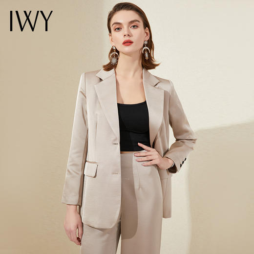 IWY/香槟色西装套装时尚修身韩版高端职业装气质女神范通勤商务工作服203018C1+P2 商品图3