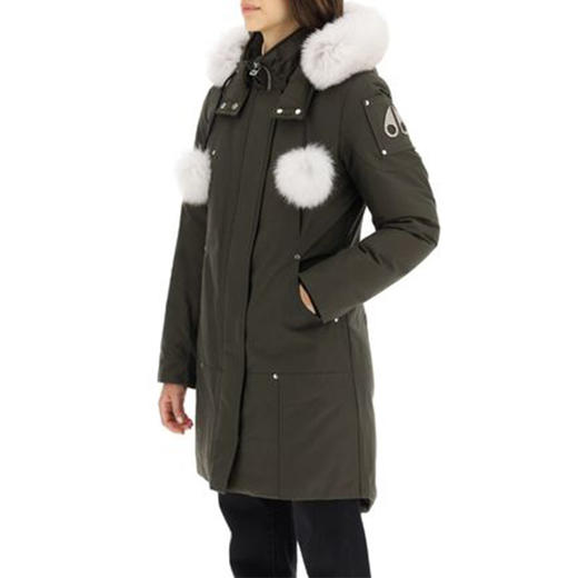 MOOSE KNUCKLES 白毛领 女士羽绒服 军绿 MK2003LP 774 商品图3