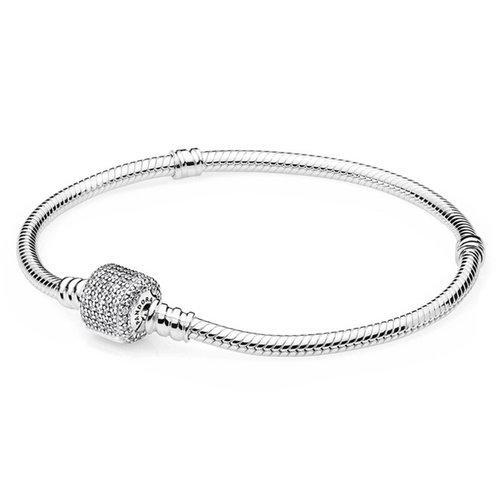 PANDORA/潘多拉 经典扣925银手链 590723CZ 银色 18cm 商品图0