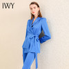 IWY/蓝色绑带不规则西装套装女高级女神范职业装套装总裁范ol西服213169C1+P3 商品缩略图1