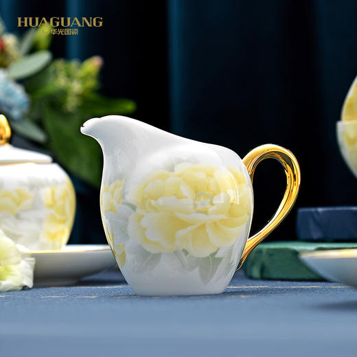 【富贵花开咖啡具】华光国瓷欧式陶瓷咖啡杯具套装 牛奶杯骨质瓷锦盒礼品 商品图3