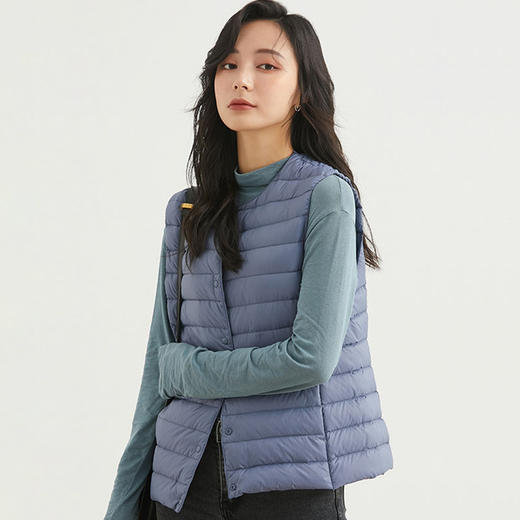 丁摩 无缝立领马甲背心K-2001DB199-WX125 商品图2