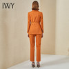 IWY/气质焦糖色绑带西装套装女高端韩版干练总裁套裤商务工作服OL CP9328 商品缩略图3