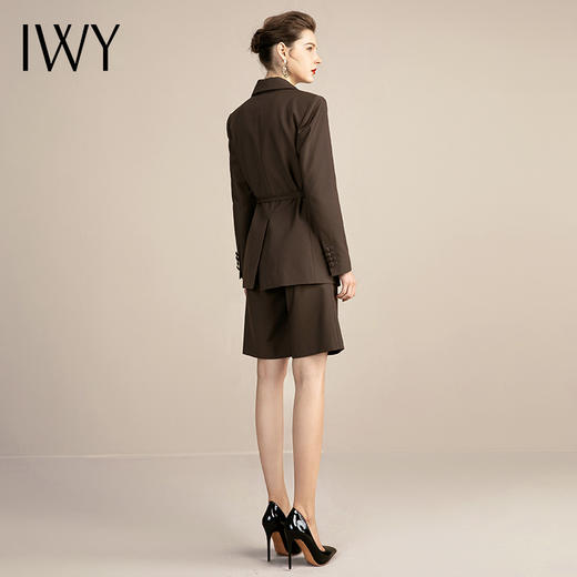 IWY/复古卡其色西装套装女气质总裁职业工作服高端时尚置业顾问女装213110C1+P5 商品图3