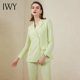 IWY/高级西装套装清新绿色职业装商务时尚套装ol西服上镜艺考服装201003C1+P1+S1