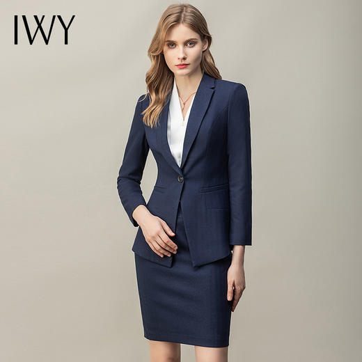 IWY/职业装套装女商务正装高端西装套裙时尚端庄大气上班族工作服C10351+S10351 商品图1