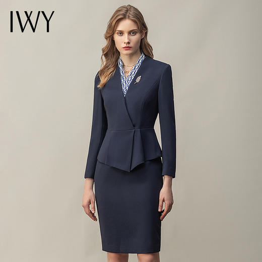 IWY/售楼部干练西装连衣裙女高端名媛职业套装时尚气质教师正装Q11368 商品图1