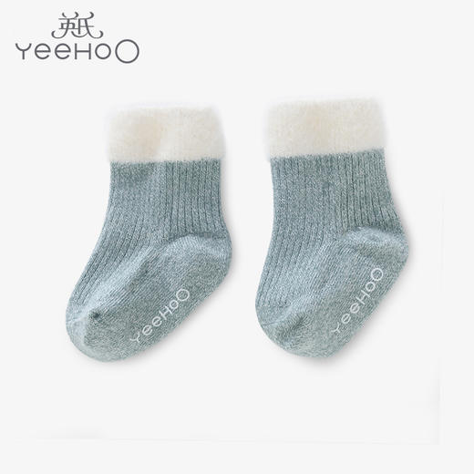 英氏儿童袜子新生儿棉袜1-2-3岁男女童针织四季袜YIWBJ30021A01 商品图0
