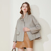 LH9B2斯尔丽瑟俪2021新款立领宽松通勤拉链短款外套小个子双面呢大衣女 商品缩略图0