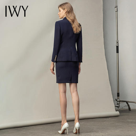IWY/西装套装女藏青色名媛套裙ol职业装时尚气质商务白领正装工服CS11355 商品图3