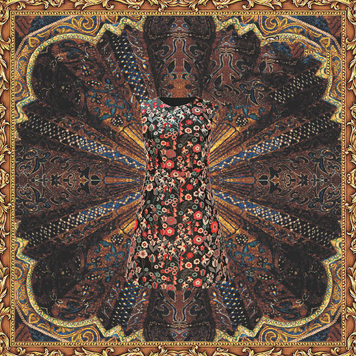 【伯妮斯茵】精致艺术提花短款无袖连衣裙--古兰经艺术-《宁静之美--波斯艺术》176S072 商品图1