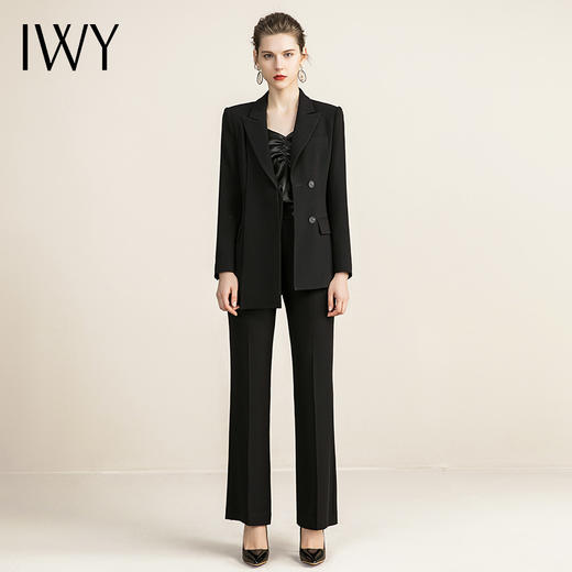 IWY/高级感黑色西装工作服职业装气质时尚售楼部置业顾问女装套装213156C1+P3 商品图2