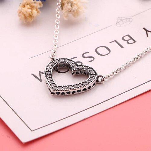 PANDORA/潘多拉 女士925银 爱心项链590534CZ 商品图1