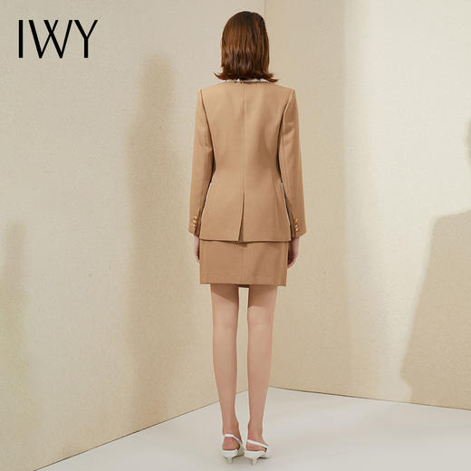 IWY/卡其色高端职业西装套裙女神范气质时尚西服正装总裁套装OL工作服213204C1+S2 商品图3