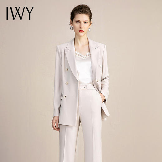 IWY/杏色职业装套装女工作服时尚气质女神范高端商务正装西服工装213134C1+P3 商品图2