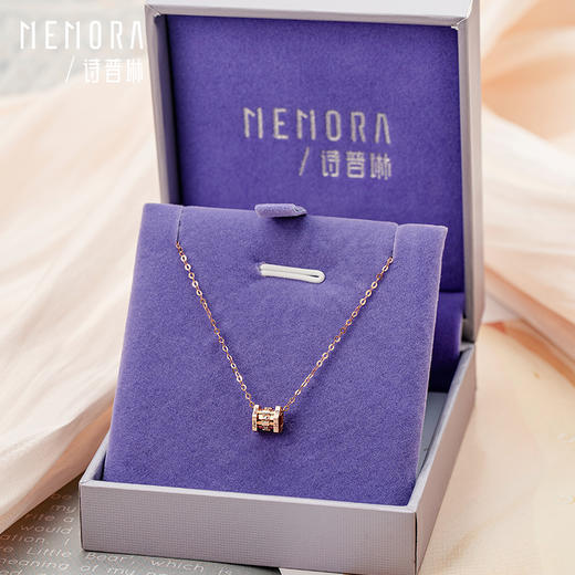 【积分抵值】时光印记玫瑰18K金钻石小蛮腰项链DN046701、DN0467 商品图7