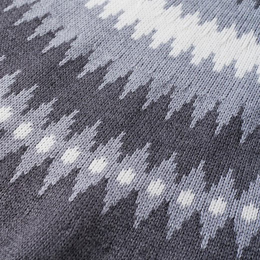 Famecoco范可儿提花毛衣复古森系慵懒冬季宽松针织衫上衣女F218DB020 商品图4