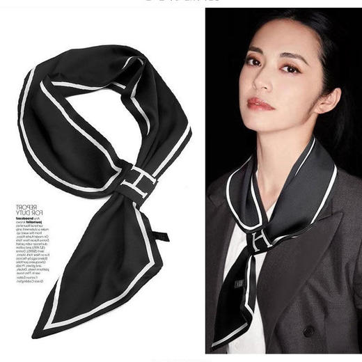 百搭懒人丝巾小长条气质韩式护颈领巾 商品图5