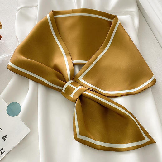 百搭懒人丝巾小长条气质韩式护颈领巾 商品图9