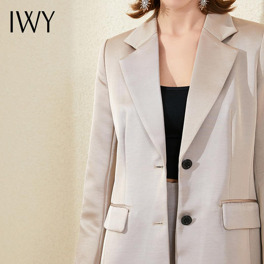 IWY/香槟色西装套装时尚修身韩版高端职业装气质女神范通勤商务工作服203018C1+P2 商品图4