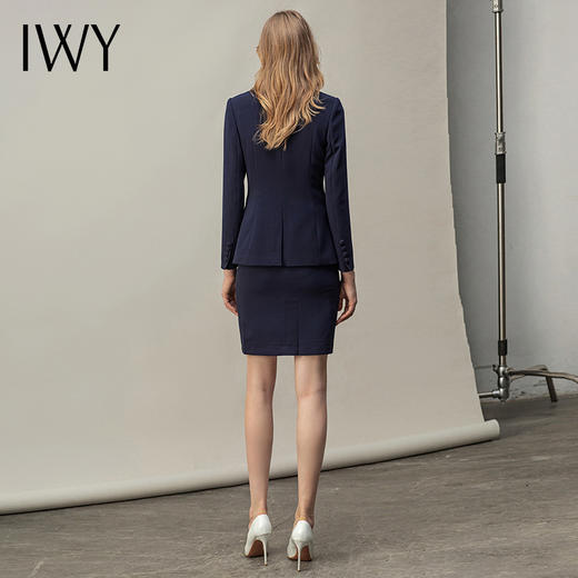 IWY/高端藏青色西装套裙OL商务正装女售楼部工作服女职业气质套装CS11356 商品图3