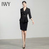 IWY/黑色职业装套装女上班OL气质教师西服商务干练正装工作服套裙C1315+S1207 商品缩略图2