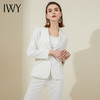 IWY/白色条纹阔腿裤套装干练气质总裁范商务正装一粒扣西装套裤201025C1+P3 商品缩略图2