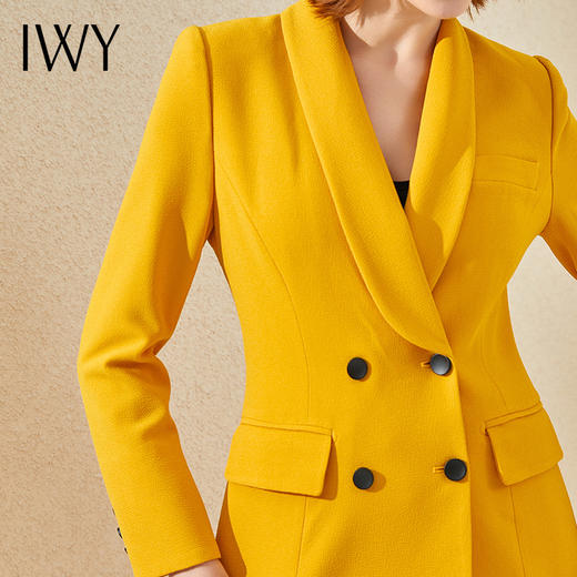 IWY/黄色西服套装女时尚播音主持艺考正装高端通勤职业装气质女神范CP9326 商品图4