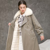 famecoco范可儿羽绒服中长款保暖大毛领系带外套F218AH001 商品缩略图2