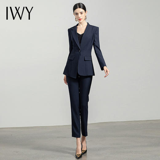 IWY/时尚女总裁套装英伦风高端职业装商务时尚西装气质正装干练工作服C1361-L+P1112 商品图1